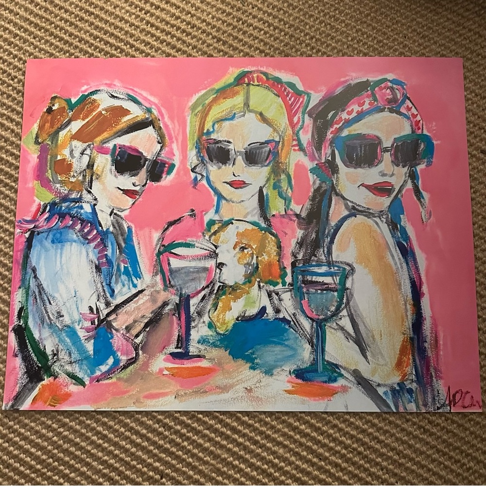 “Leo Queen’s Birthday Lunch” Amanda Tucker signed Print, 11x14 - Picture 2 of 3